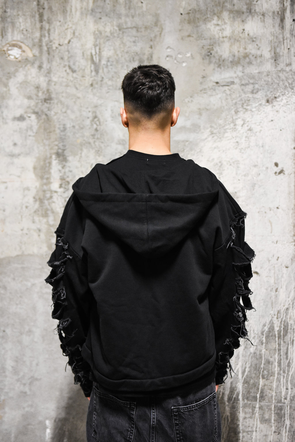 Hanorac Negru LFMN Distressed