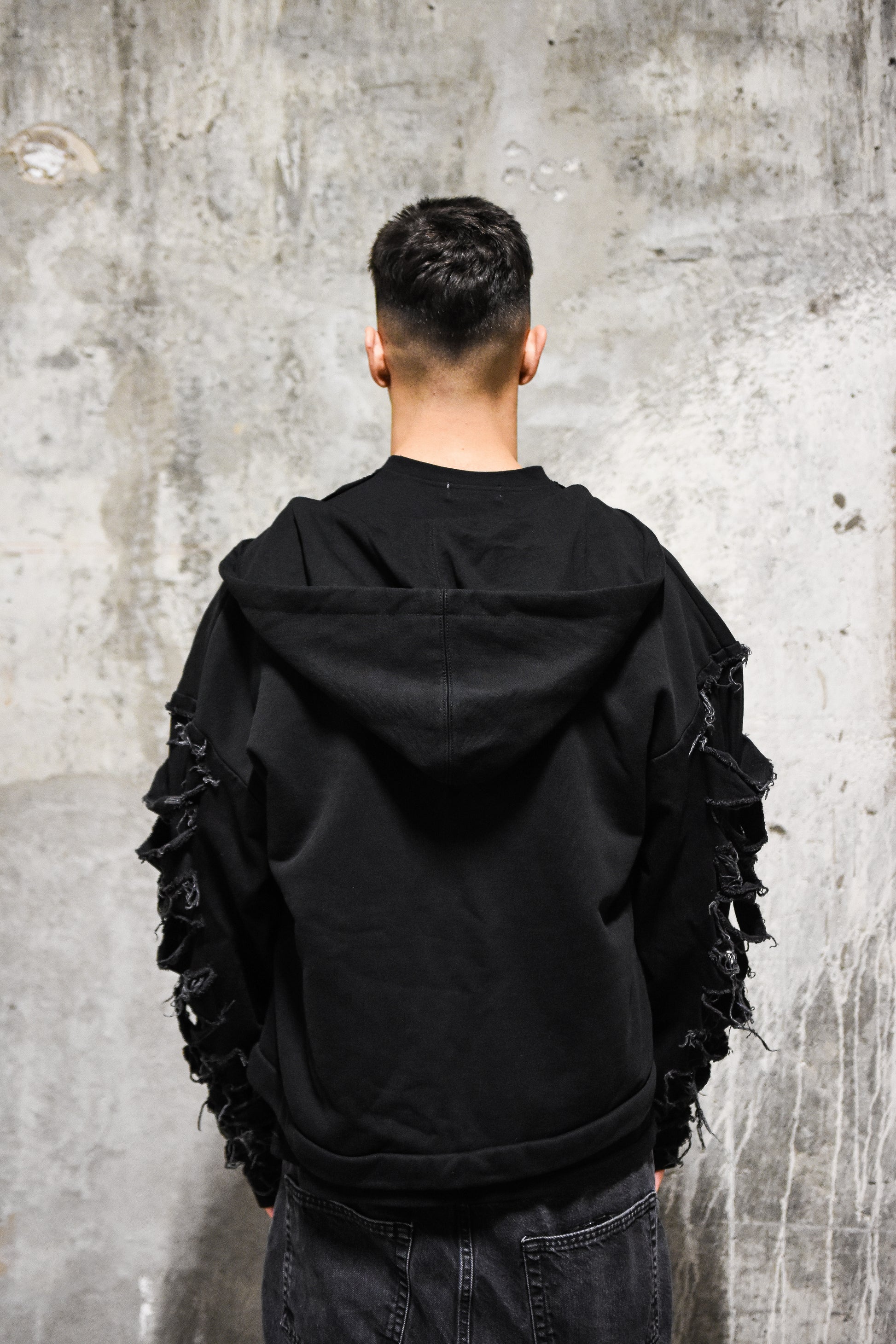 Hanorac Negru LFMN Distressed